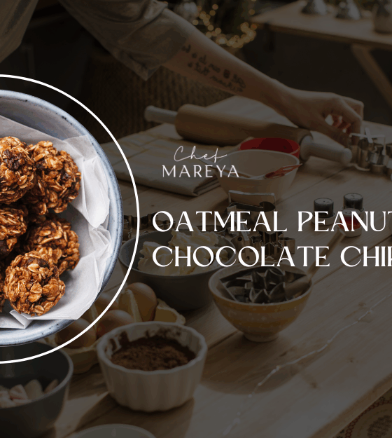 No-Bake Oatmeal Peanut Butter Chocolate Chip Cookies