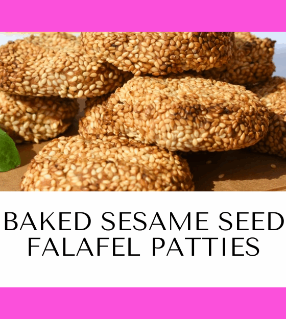 Baked Sesame Seed Falafel Patties